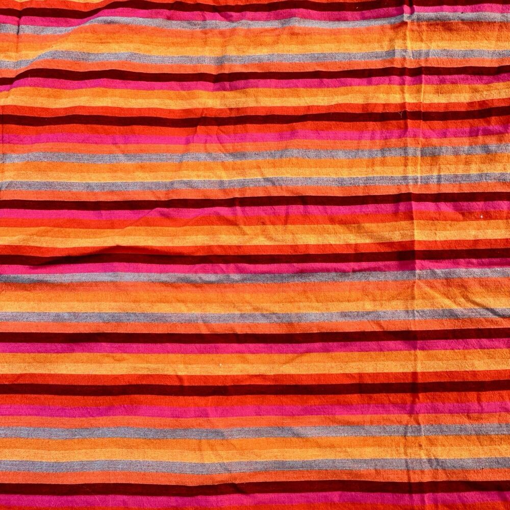 EUC VTG Crate & Barrel Santiago Stripe 100% Cotton Tablecloth Rectangle 58"x88"